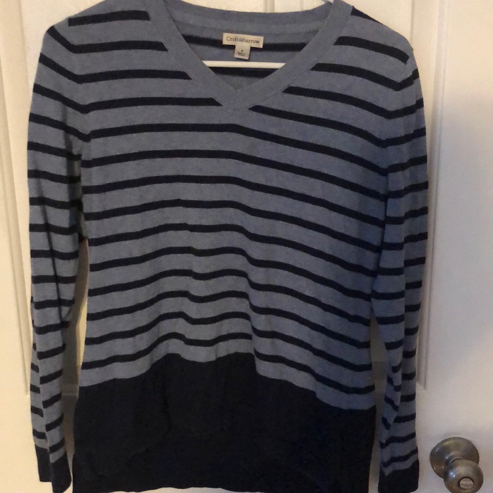Blue striped sweater